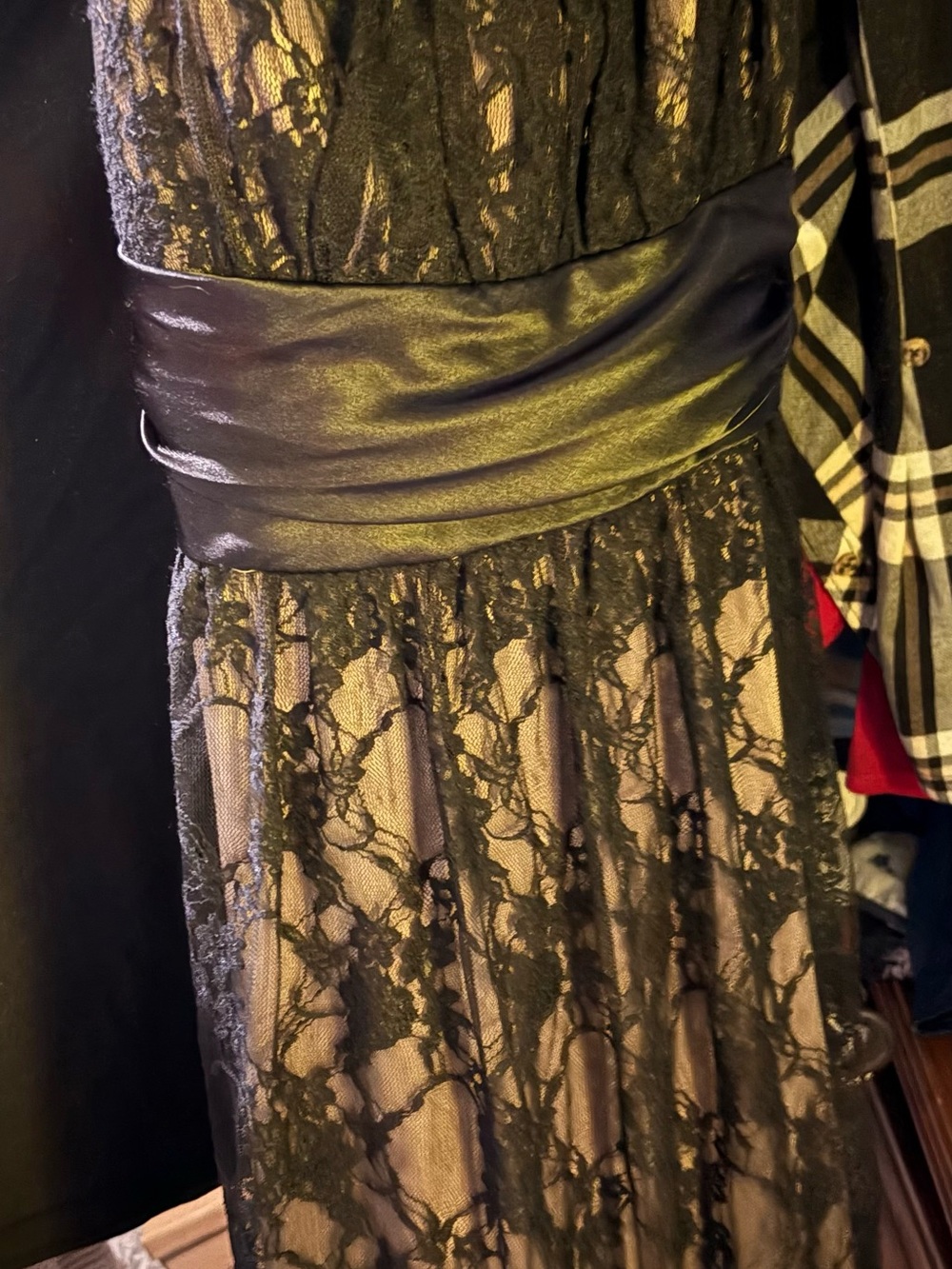 Speechless Black Lace Maxi Dress with Satin Waistband